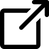 ein symbol, das auf einen externen link hinweist. es handelt sich um eine quadratische form, die rechts oben einen pfeil beinhaltet